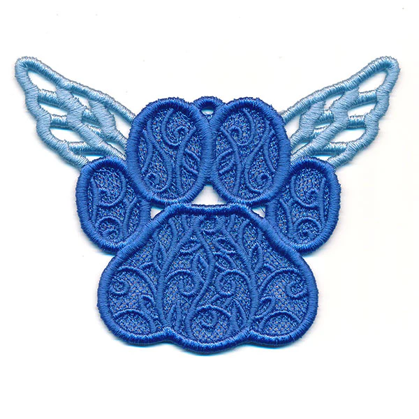 Cat Paw Ornament with Wings (Lace) - Image 3