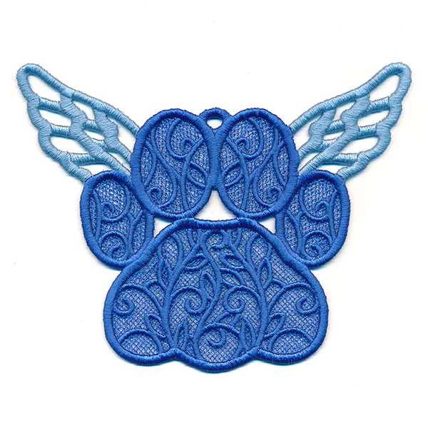 Cat Paw Ornament with Wings (Lace) - Image 4