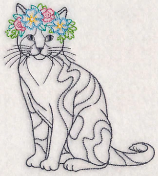 Cat with Floral Crown (Vintage) - Image 4