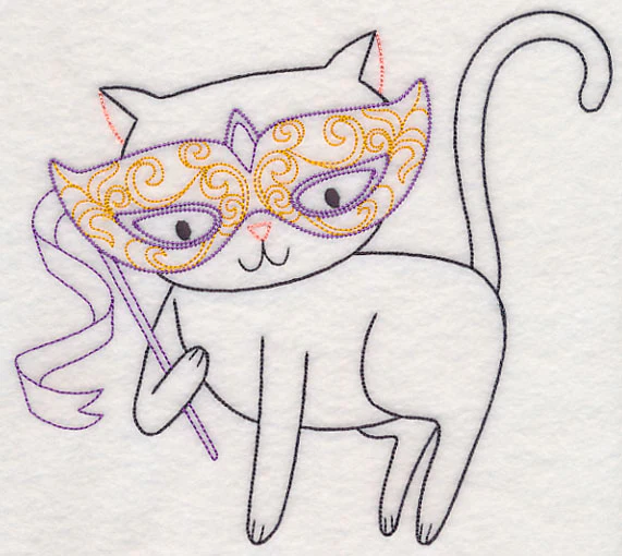 Cat with Masquerade Mask (Vintage) - Image 5