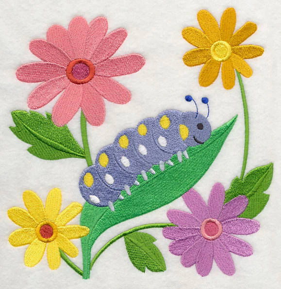 Caterpillar in Flowers - Image 6
