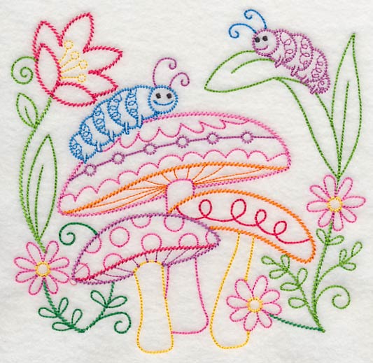 Caterpillars Enjoying Spring (Vintage) - Image 2