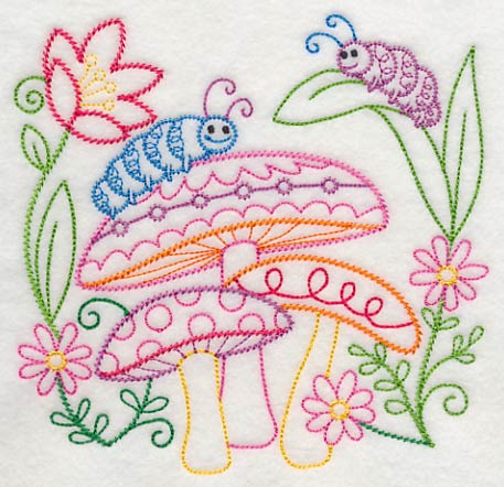 Caterpillars Enjoying Spring (Vintage) - Image 3