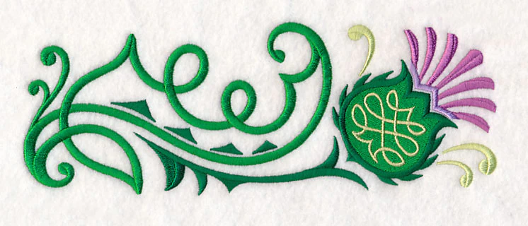 Celtic Knot Thistle Border - Image 2