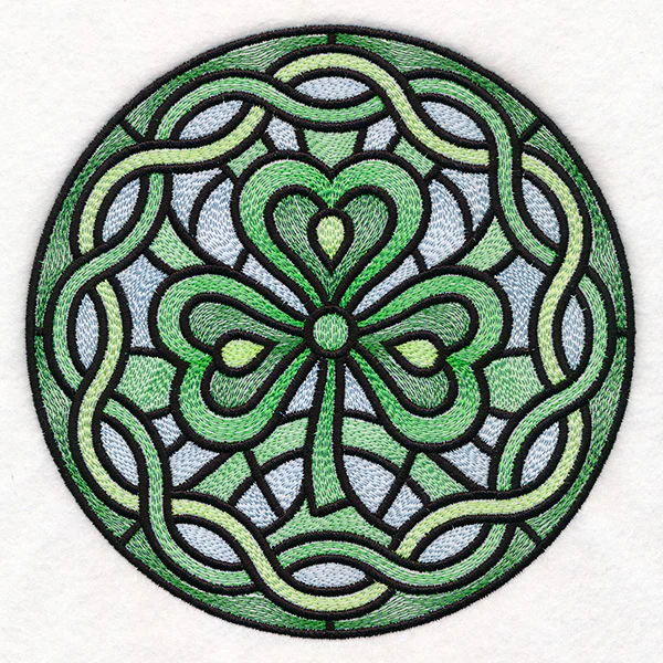 Celtic Shamrock Stained Glass Circle - Image 6
