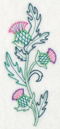 Celtic Thistle Spray (Vintage) - Image 3