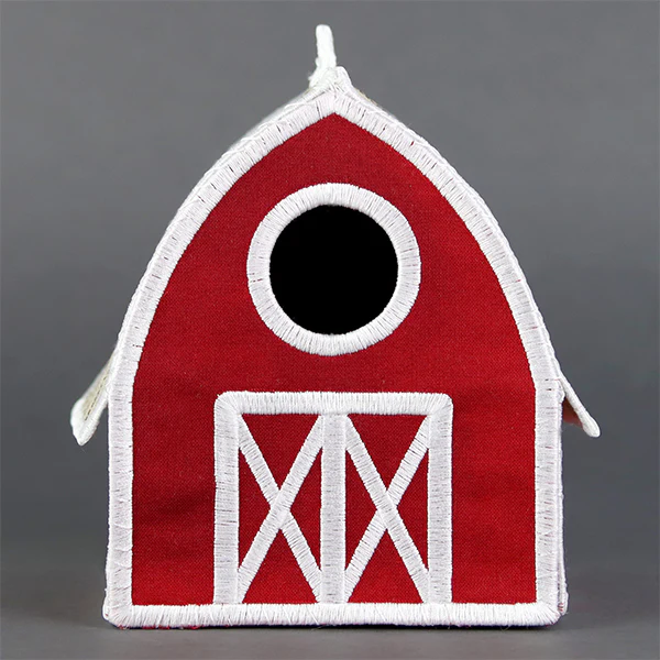 Charming Birdhouse Barn in 3D (In-the-Hoop) - Image 4