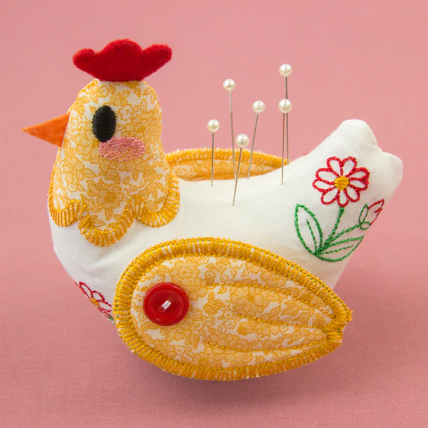 Charming Chicken Pincushion (In-the-Hoop) - Image 4