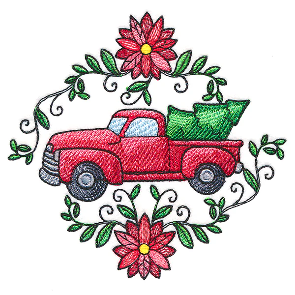 Charming Christmas Retro Truck - Image 2