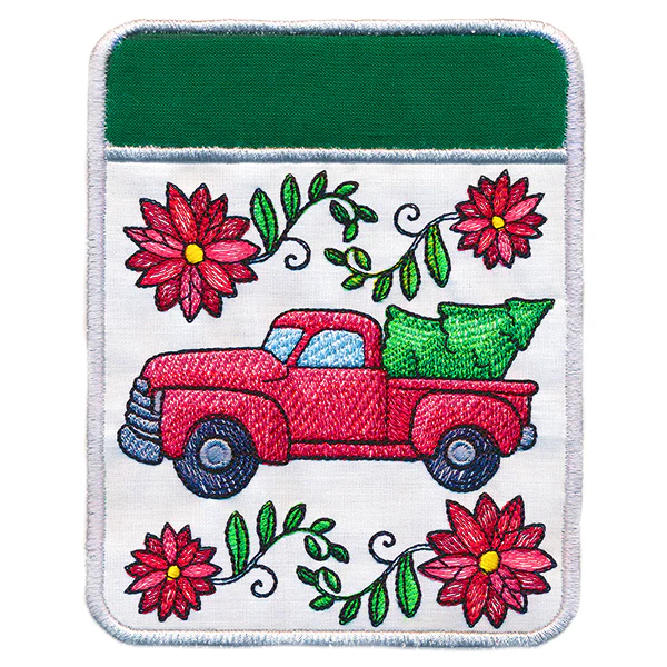 Charming Christmas Retro Truck Pot Holder (In-the-Hoop) - Image 5