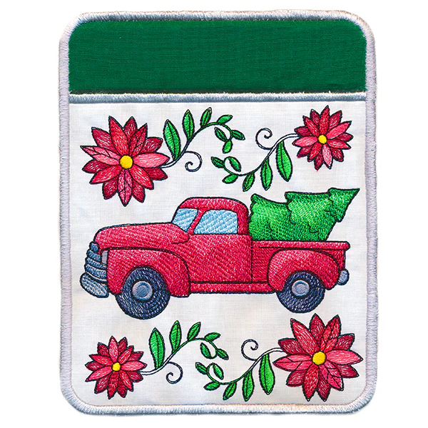 Charming Christmas Retro Truck Pot Holder (In-the-Hoop) - Image 7