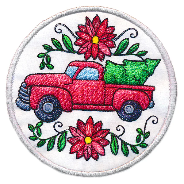 Charming Christmas Retro Truck Trivet (In-the-Hoop) - Image 5