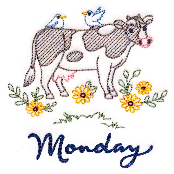 Charming Cow on Monday (Vintage) - Image 2