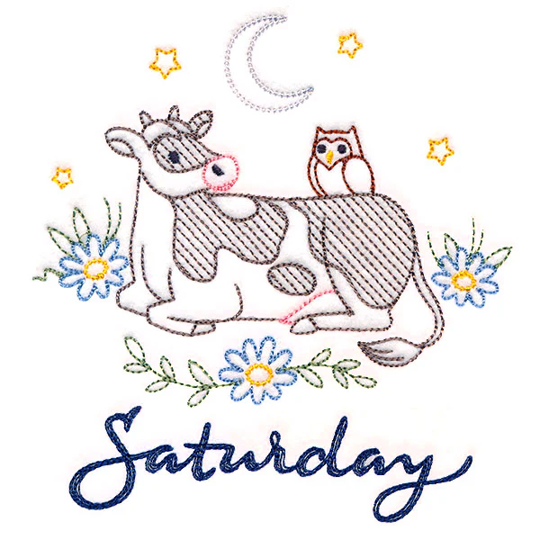 Charming Cow on Saturday (Vintage) - Image 3