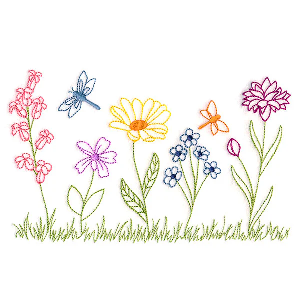 Charming Wildflower Border (Vintage) - Image 3
