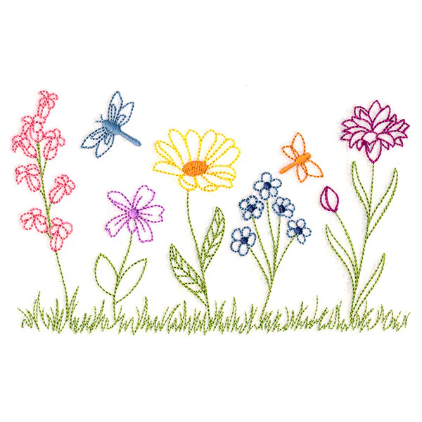 Charming Wildflower Border (Vintage) - Image 4