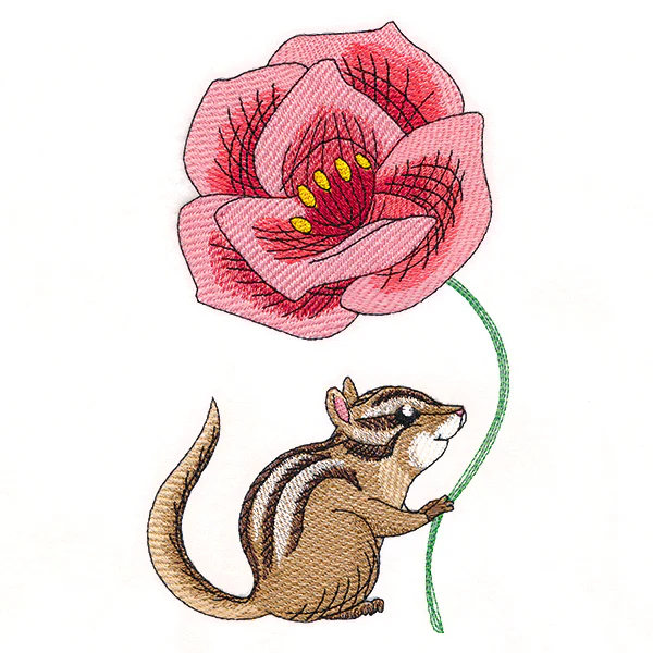 Cheerful Chipmunk with Poppy - Image 3