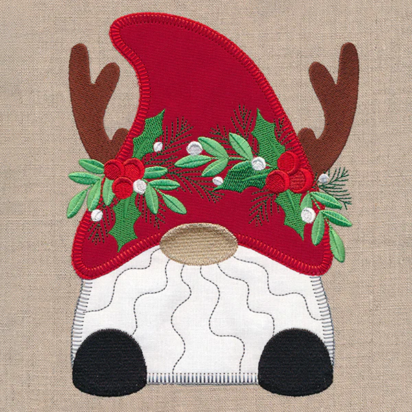 Cheerful Christmas Gnome (Heirloom Applique) - Image 3
