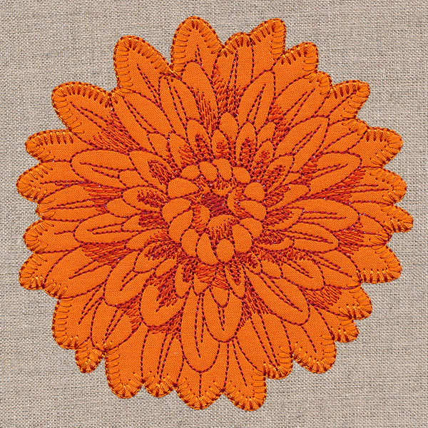 Cheerful Chrysanthemum (Heirloom Applique) - Image 4