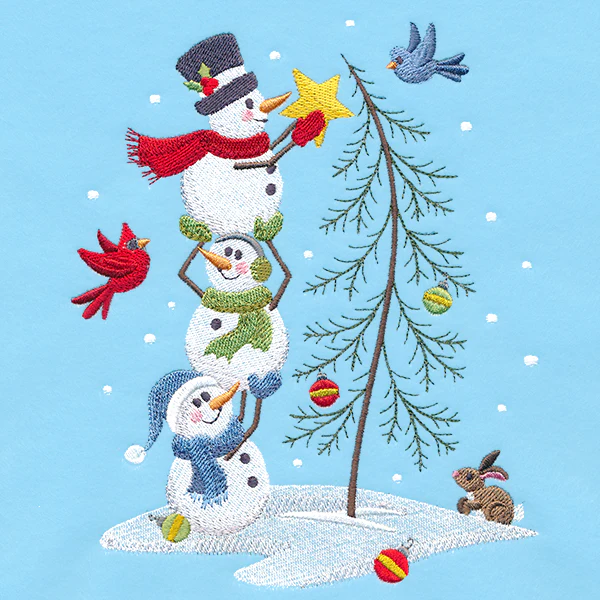 Cheerful Decorating Snowmen Stack - Image 2
