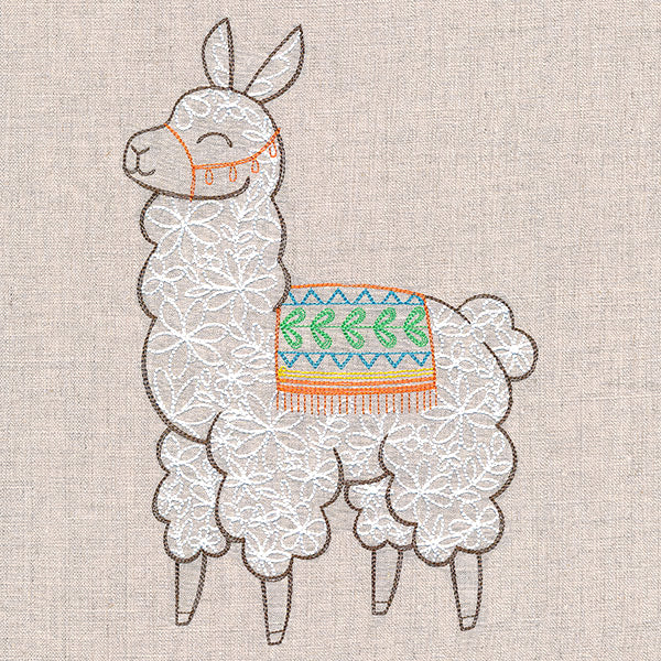 Cheerful Llama in Bloom - Image 2