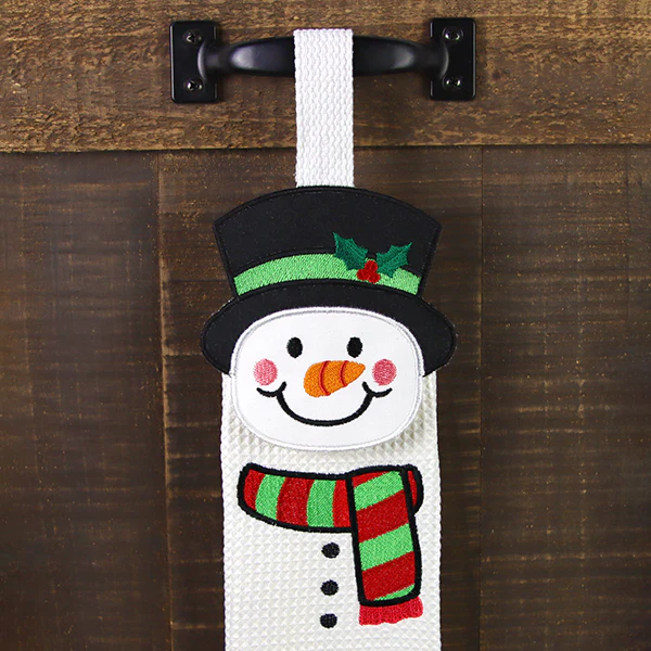 Cheerful Snowman Towel Topper (In-the-Hoop) - Image 3