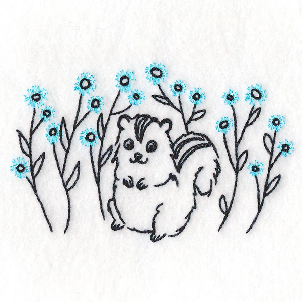 Cheery Chipmunk and Wildflowers - Image 4