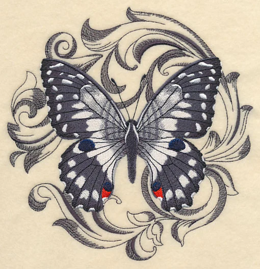Chequered Swallowtail with Baroque Background - Image 2