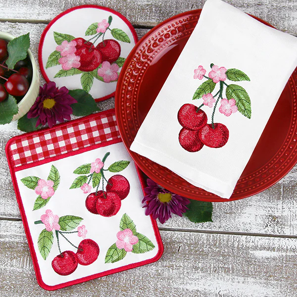 Cherry Blossoms Pot Holder (In-the-Hoop) - Image 8