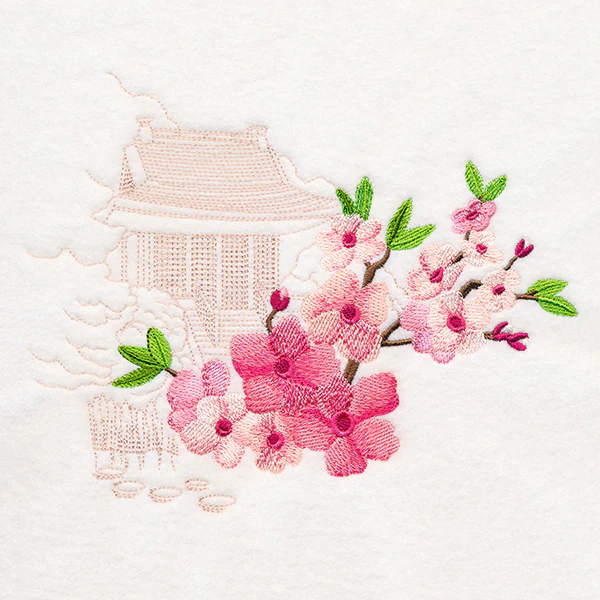 Cherry Blossoms with Temple Echo - Image 2