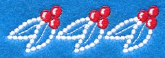 Cherry Border (Candlewicking) - Image 2