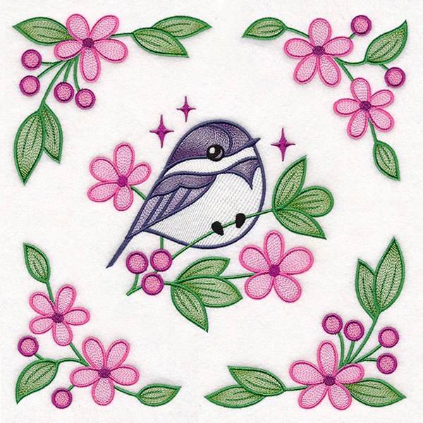 Chickadee and Blooms Pillow Pair - Image 13