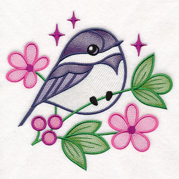 Chickadee and Blooms Pillow Pair - Image 44