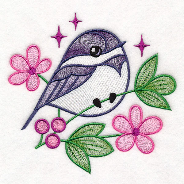 Chickadee and Blooms Pillow Pair - Image 5