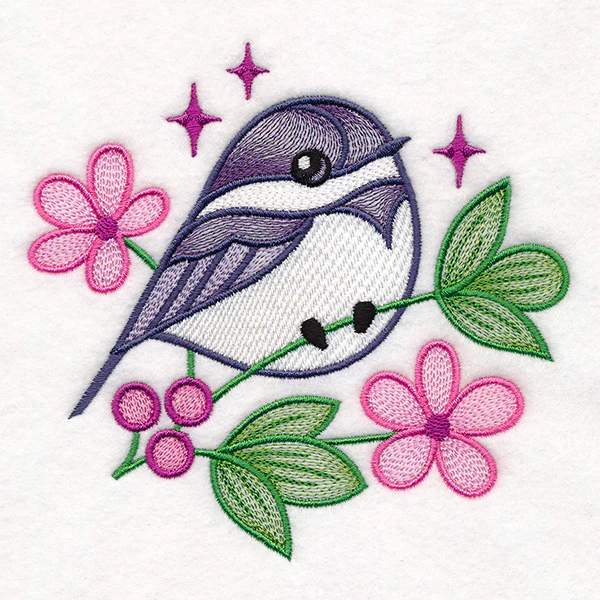 Chickadee and Blooms Pillow Pair - Image 62