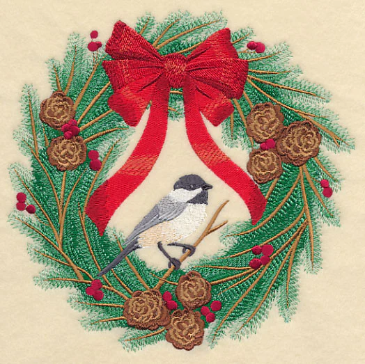 Chickadee-dee Christmas Wreath - Image 2