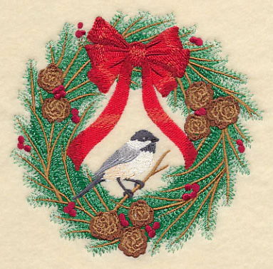 Chickadee-dee Christmas Wreath - Image 4