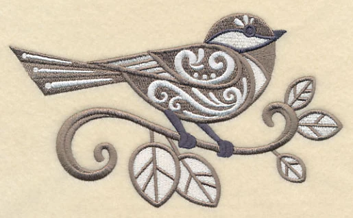 Chickadee with Flourish - Image 2