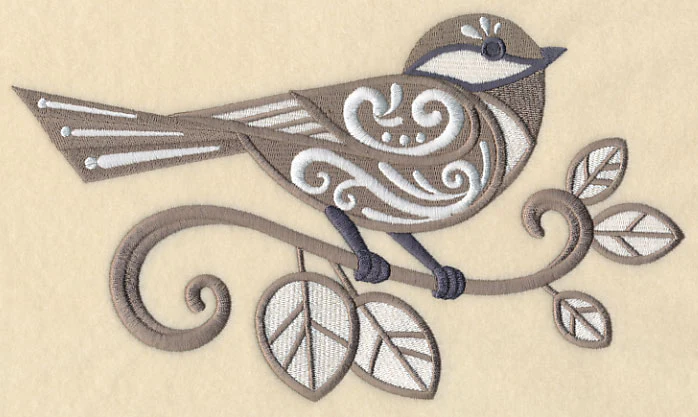 Chickadee with Flourish - Image 4