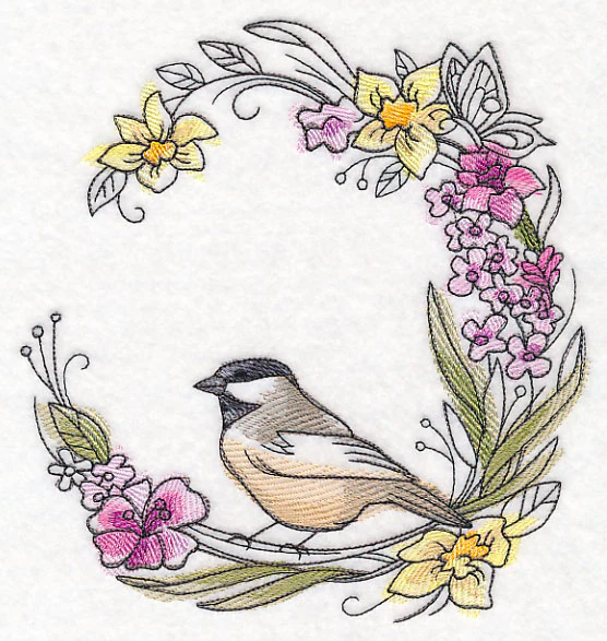 Chickadee Wreath in Watercolor - Image 6