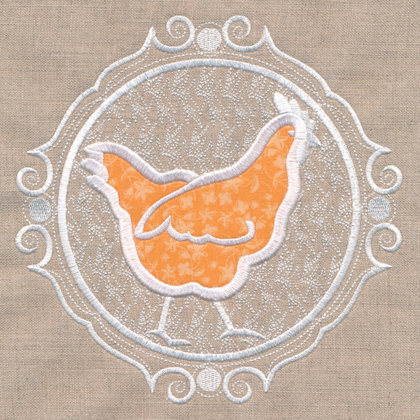 Chicken Cameo (Applique) - Image 2
