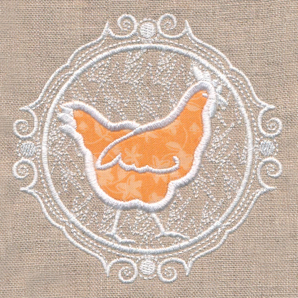 Chicken Cameo (Applique) - Image 5