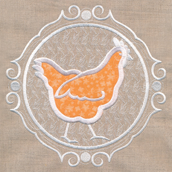 Chicken Cameo (Applique) - Image 6