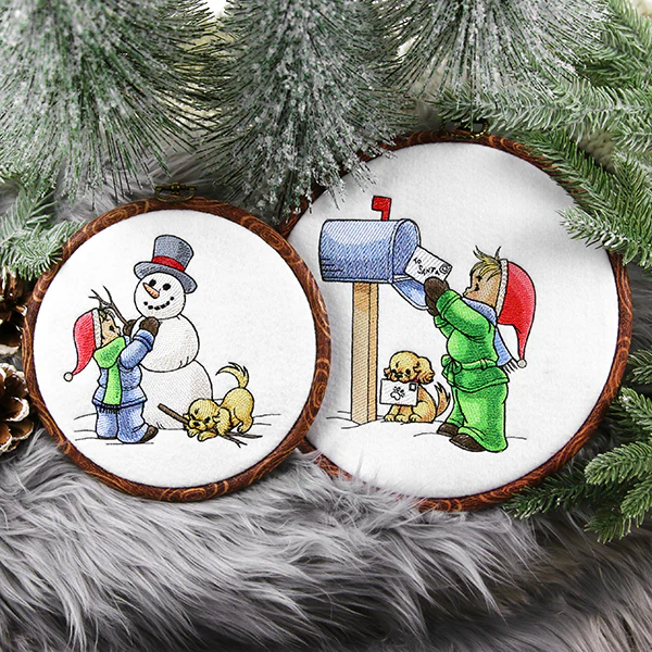 Childhood Charm - Building a Snowman - Image 4