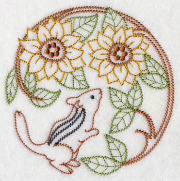 Chipmunk with Sunflowers (Vintage) - Image 4