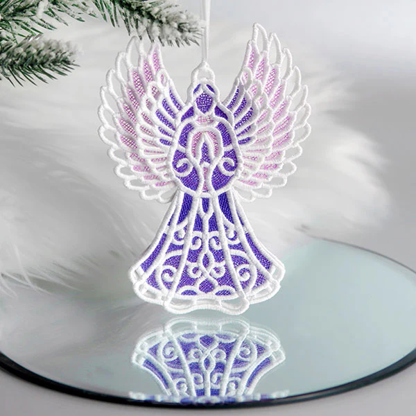Christmas Angel Ornament (Layered Lace) - Image 3