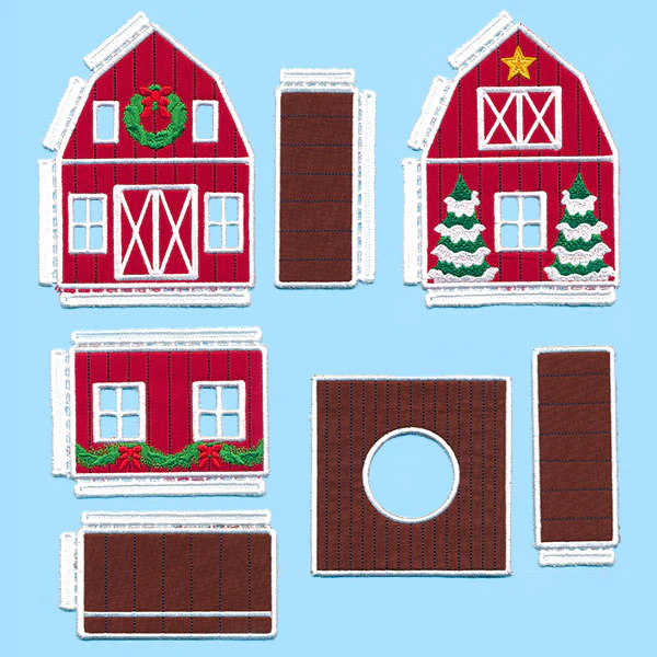 Christmas Barn in 3D (In-the-Hoop) - Image 2