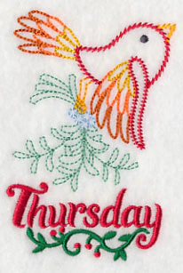Christmas Bird with Mistletoe - Thursday (Vintage) - Image 2