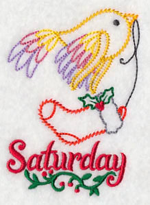 Christmas Bird with Stocking - Saturday (Vintage) - Image 2