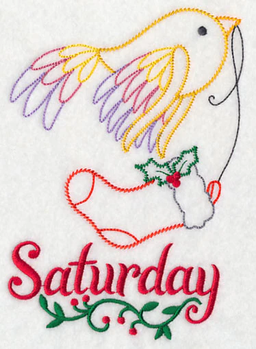 Christmas Bird with Stocking - Saturday (Vintage) - Image 3